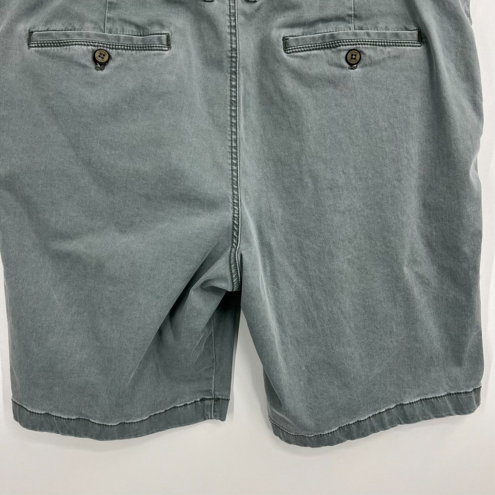 Tommy Bahama Chino Shorts Men's 36 Gray Green Flat Front‎ Pockets Logo Relax - Picture 6 of 9